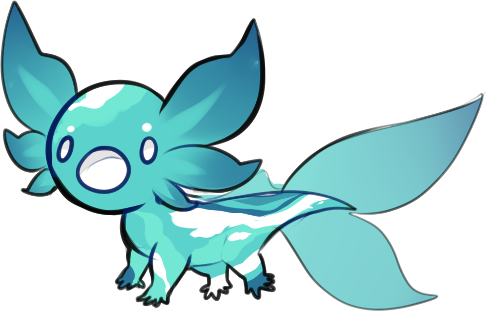 A Very Surprised Axolotl Clipart (950x607), Png Download