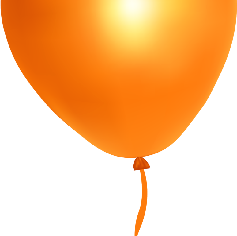 Orange Balloon Png Image Clipart (1024x768), Png Download