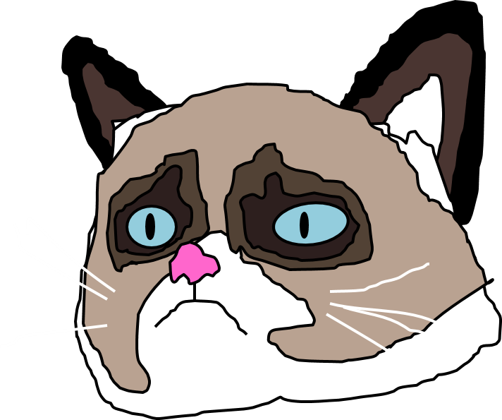 One Miffed Off Cat Clipart (712x595), Png Download