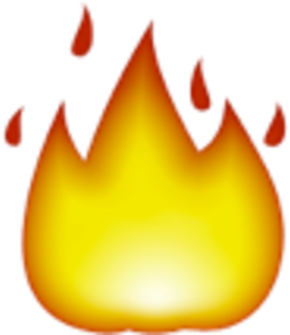 Fire Emoji 128 Clipart (800x800), Png Download