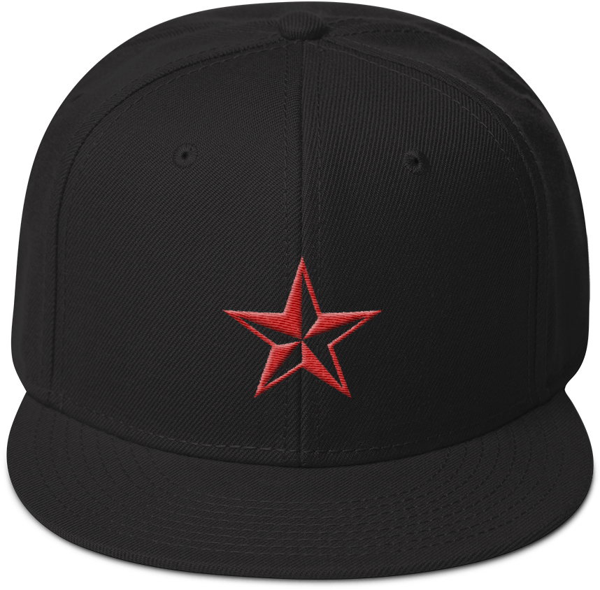 One Star Snapback Clipart (1000x1000), Png Download