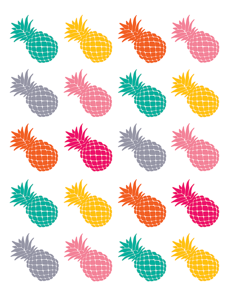 Tropical Punch Pineapples Stickers Clipart (590x590), Png Download