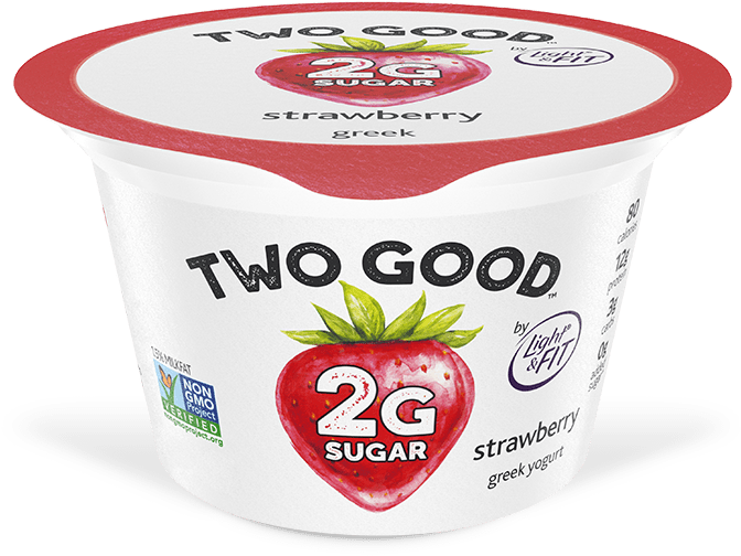 Strawberry Greek Lowfat Yogurt Clipart (800x750), Png Download