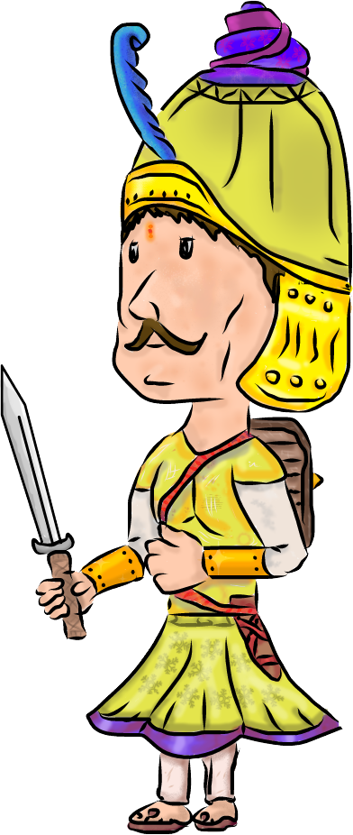 Here Is An Imaginative Cartoon On How An Elite Kshatriya Clipart (392x926), Png Download