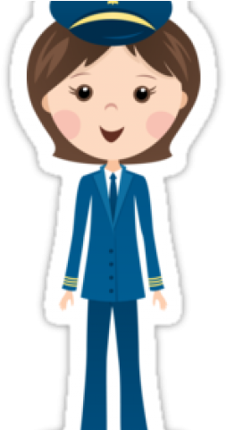 Aviation Clipart Lady Pilot - Png Download (640x480), Png Download