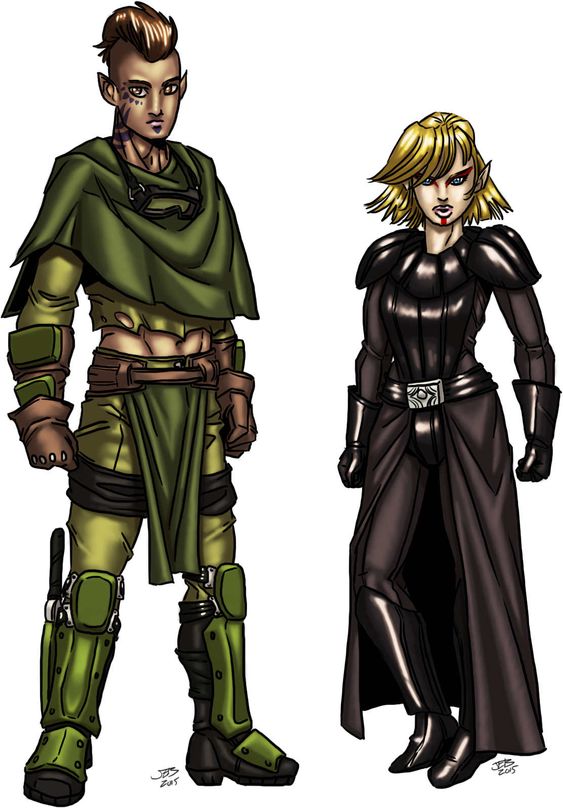 Drawn Samurai Elf Clipart (1275x1650), Png Download