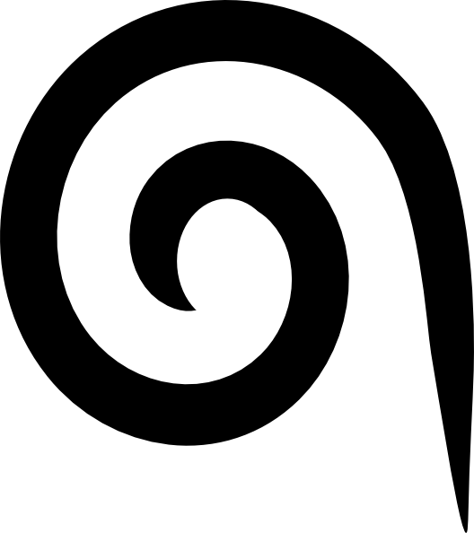 Spiral Pointed Ends Clip Art - Png Download (528x594), Png Download