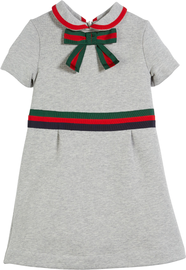 Gucci Girls Bow Neck Dress Clipart (800x1000), Png Download