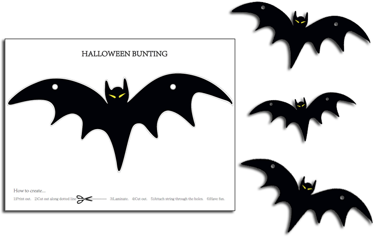 Halloween Bunting Bat Clipart (760x560), Png Download