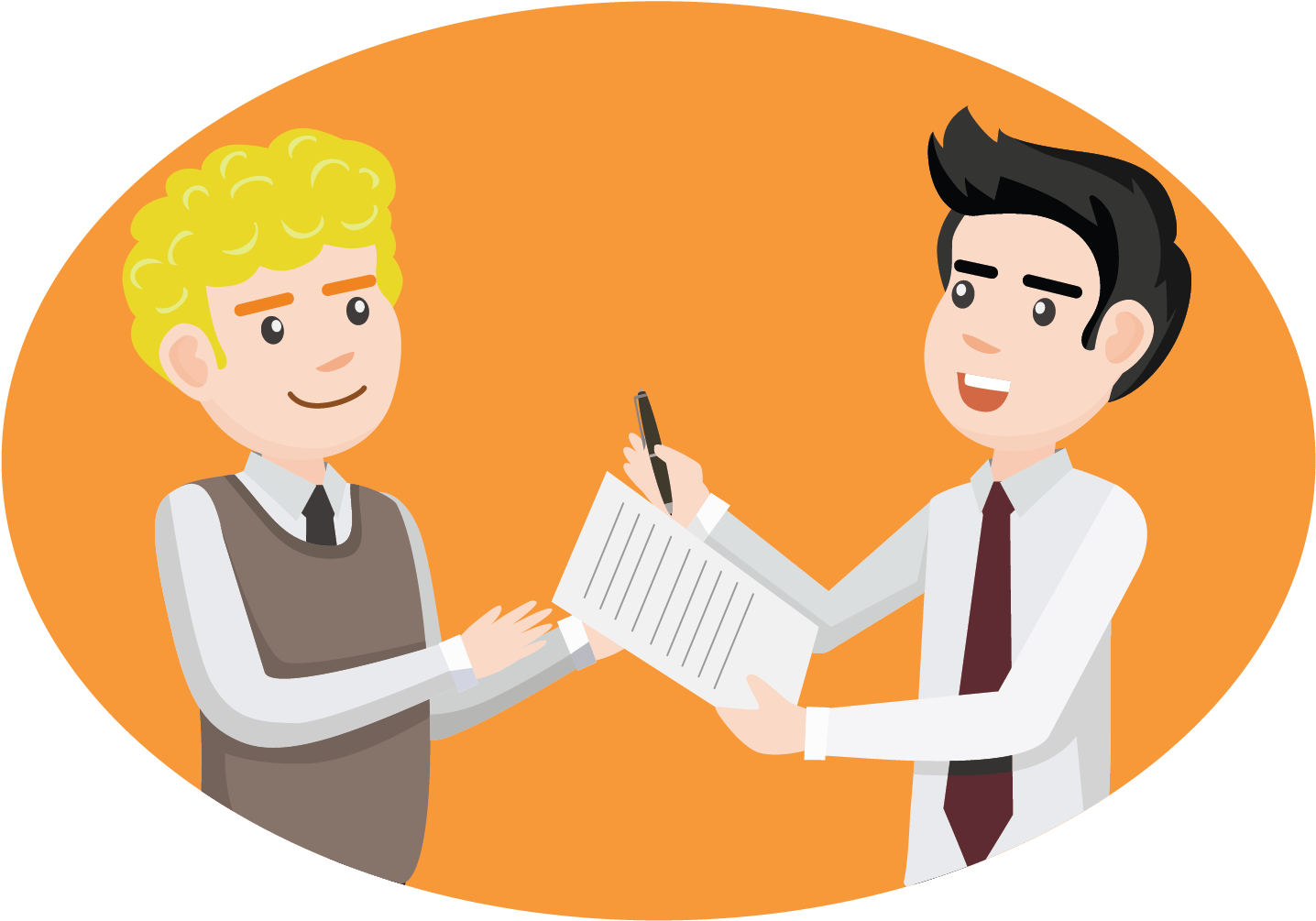Client Consulting With His Lawyer About Judicial Naturalization Clipart (1501x1112), Png Download