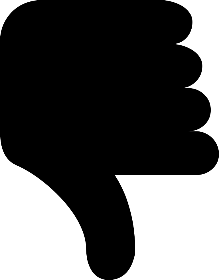Thumb Down Comments Clipart (768x980), Png Download