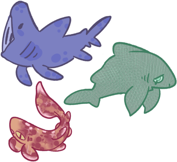 A Few Last Minute Sweeties For Shark Awareness Day Clipart (629x574), Png Download