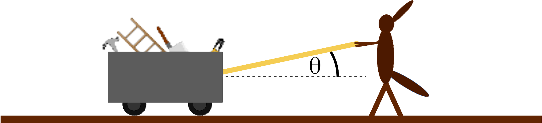 A Clever Coyote Is Setting Up A Trap To Catch A Roadrunner Clipart (1905x427), Png Download