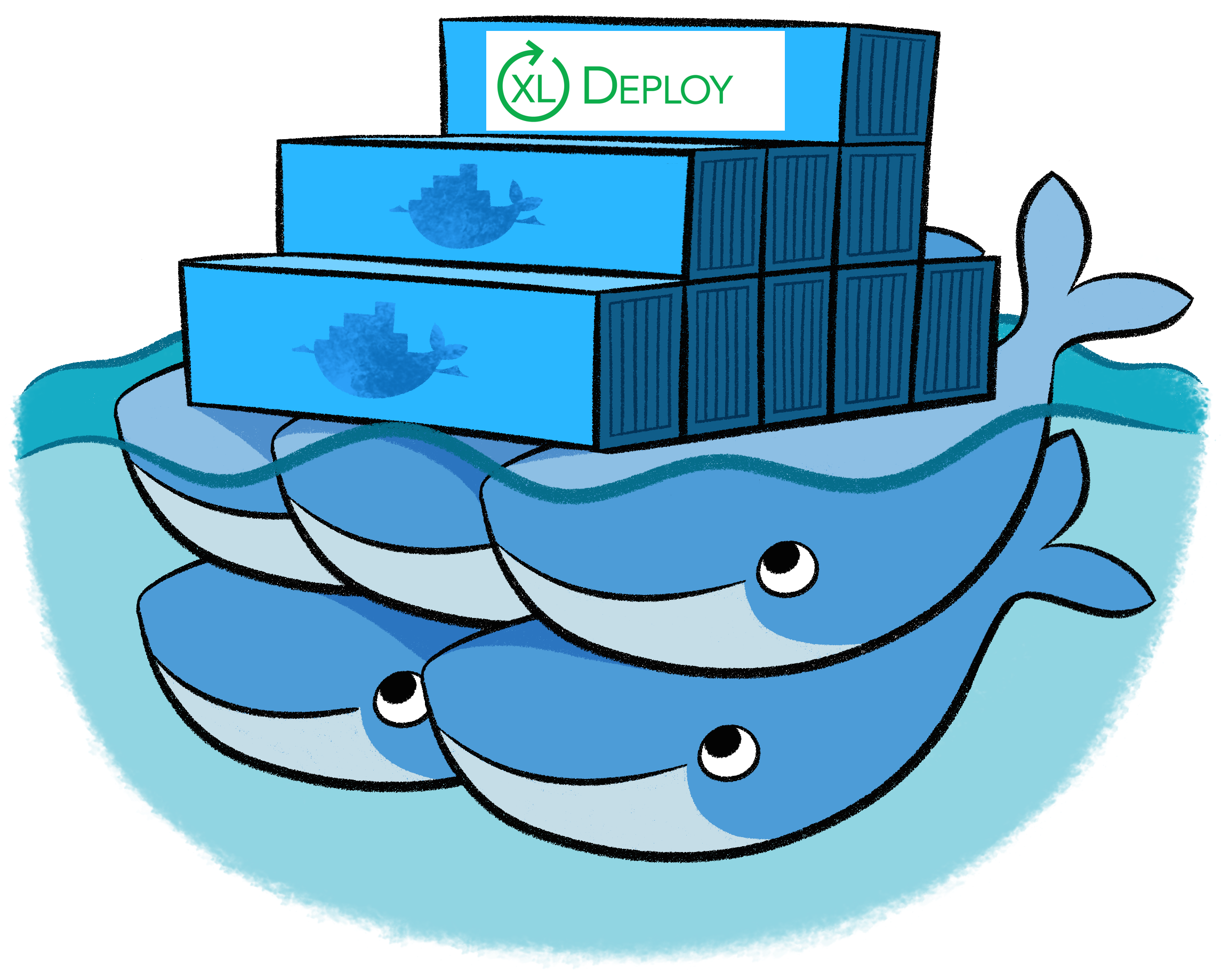 Docker Whales Transparent Clipart (2725x2269), Png Download