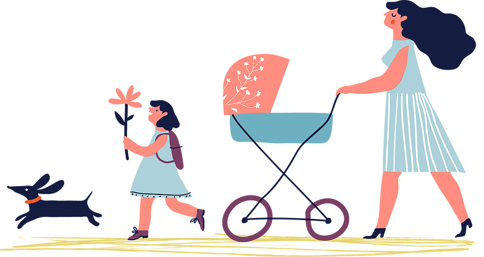 Going For A Walk Clipart (940x501), Png Download