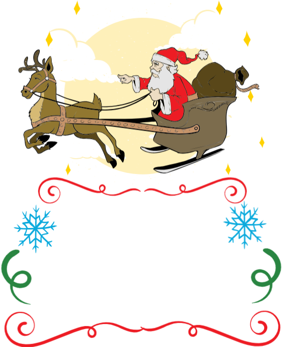 Sleigh Squad Clipart (600x681), Png Download