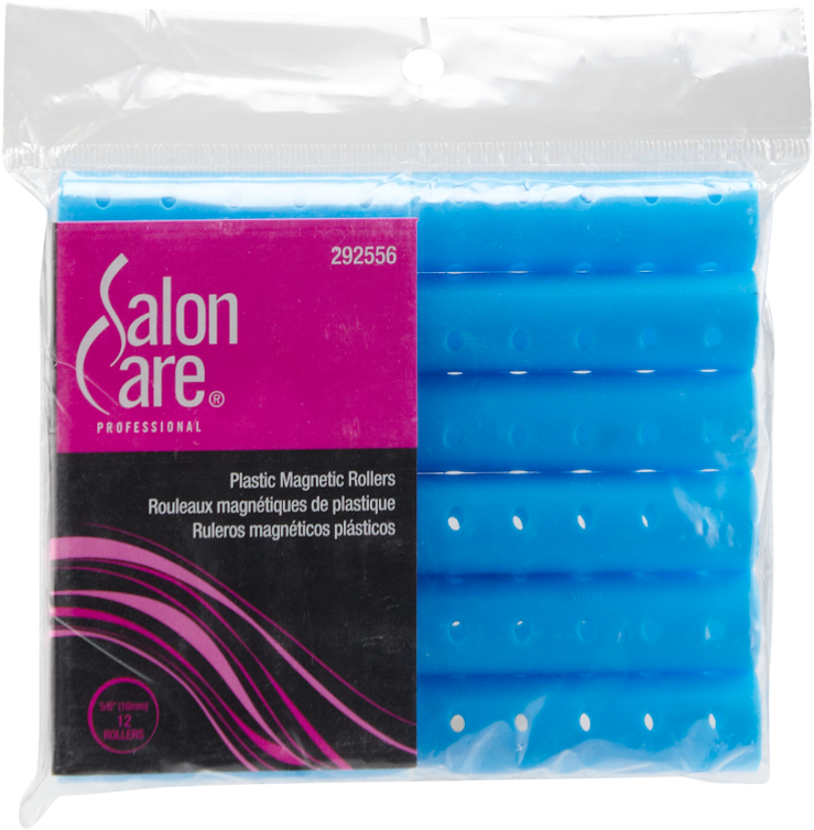 Magnetic Rollers Long Blue By Salon Care Clipart (1500x1500), Png Download