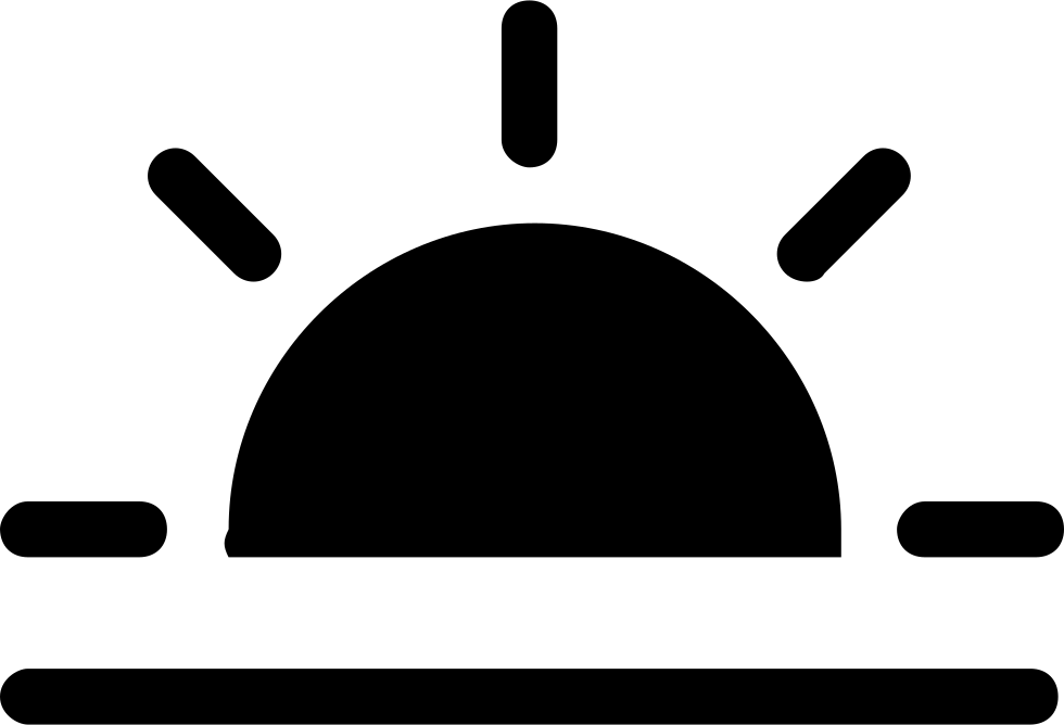 Sunset Weather Symbol Comments Clipart (980x668), Png Download