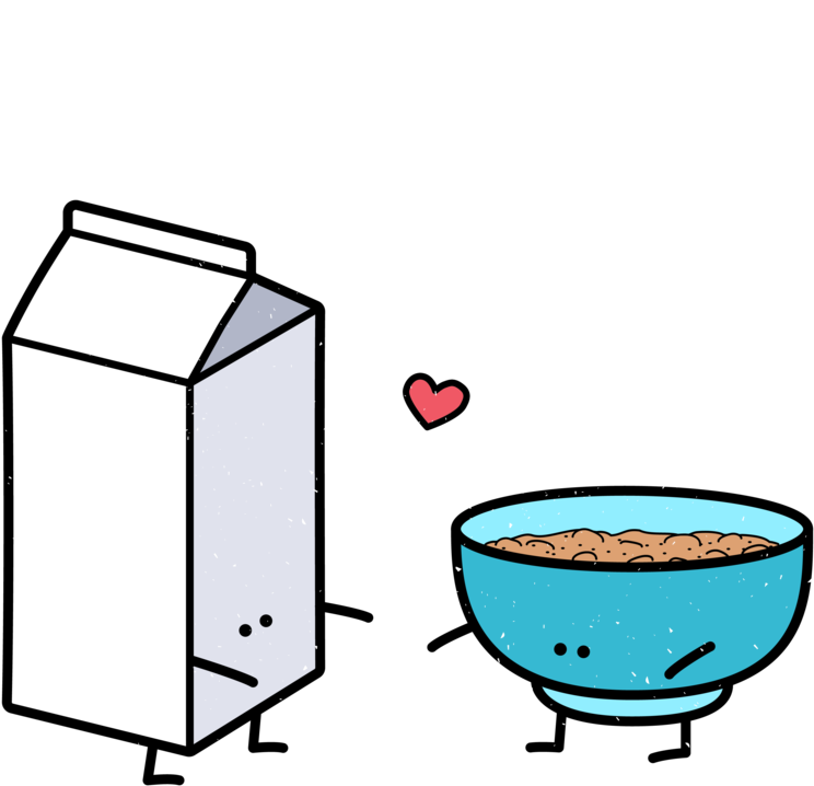 Cereal And Milk Clipart (1000x1000), Png Download