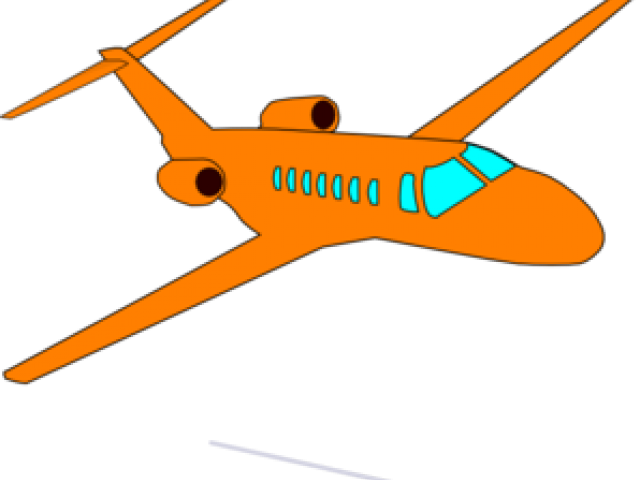 Plane Clipart Orange - Png Download (640x480), Png Download