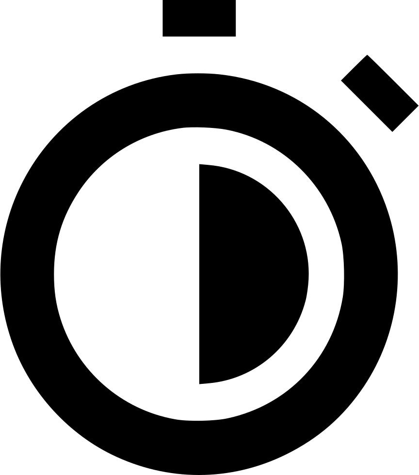 Stopwatch Half Comments Clipart (864x980), Png Download