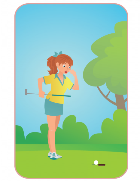 My Golf Shot Landed Very Near The Hole Clipart (600x614), Png Download