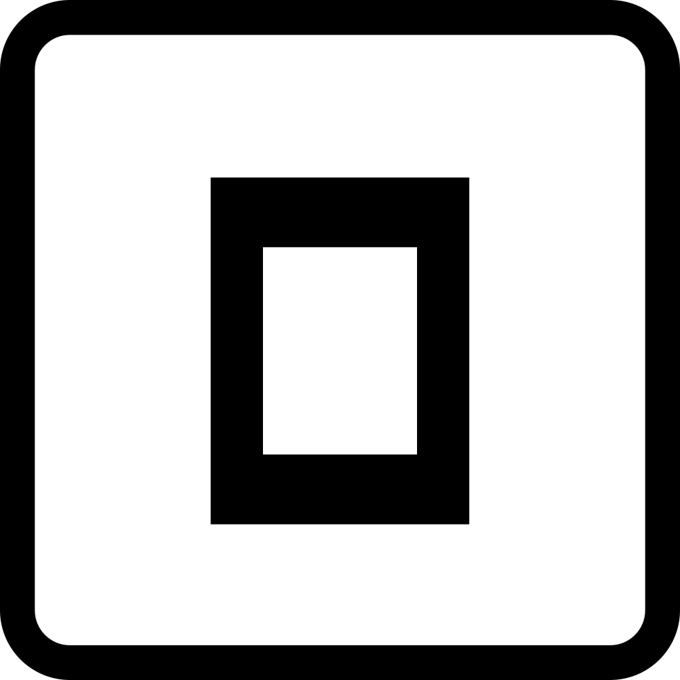 Rectangle Outline In Square Button Comments Clipart (980x980), Png Download