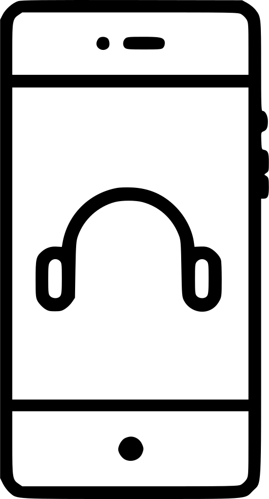 Headphone Handsfree Music Headphones Listening Headset Clipart (530x980), Png Download