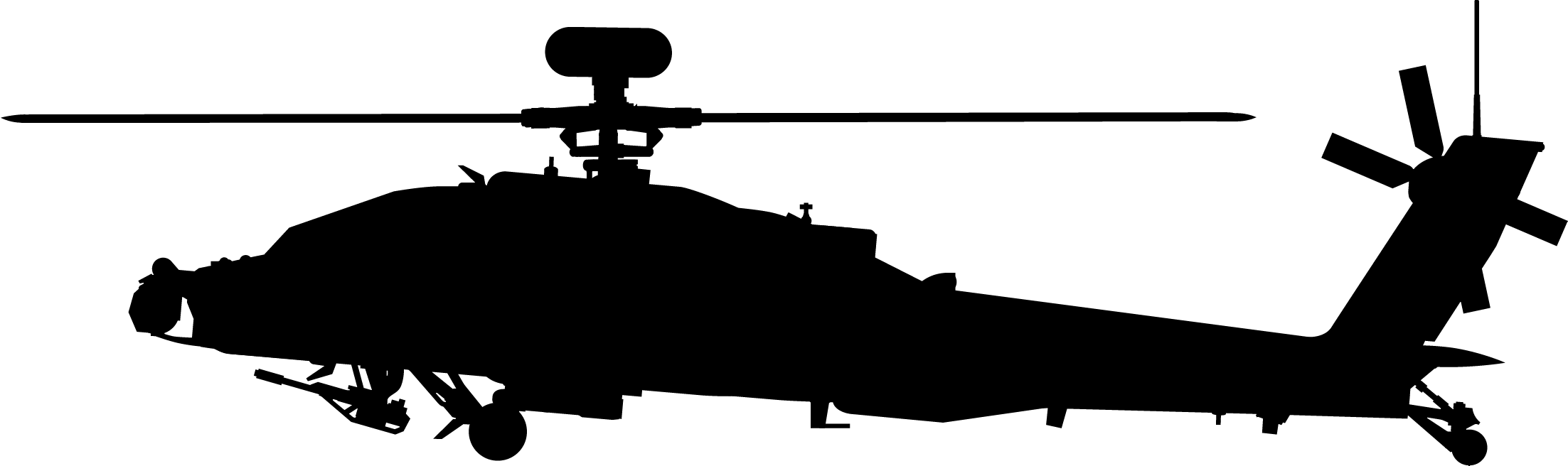 Army Helicopters Clipart (2205x656), Png Download