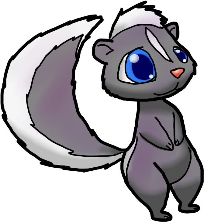 Skunk Clipart Emoji - Png Download (715x816), Png Download