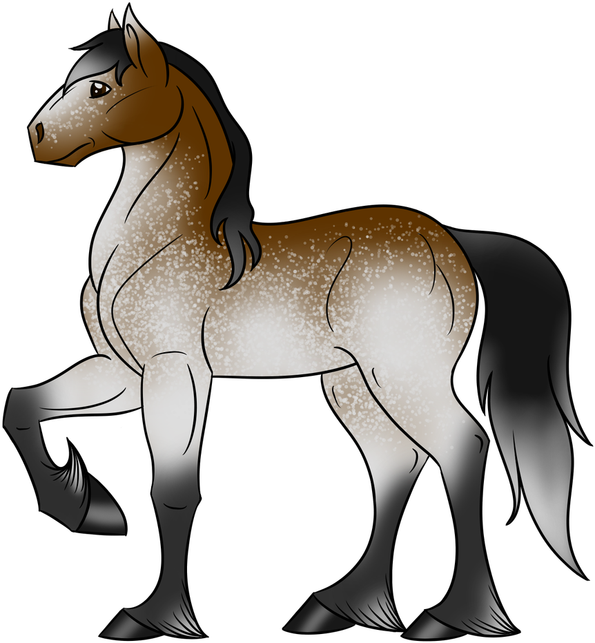 Stallion Black, Brown, White Clydesdale Sabino Paint Clipart (1200x1200), Png Download