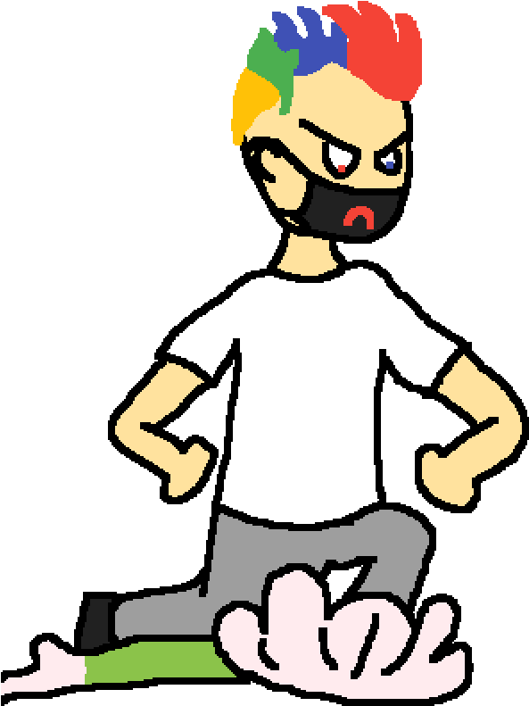 Sam Stomping On Baldis Head Clipart (600x1000), Png Download