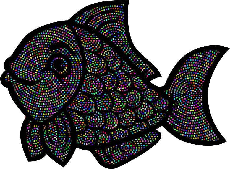 Fish Line Art Enhanced Clipart (778x574), Png Download