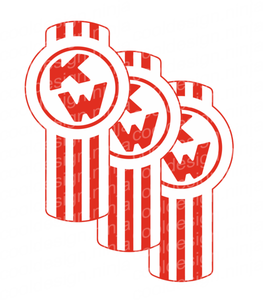 Orange And White Kenworth Kit Emblem Skins Clipart (526x600), Png Download