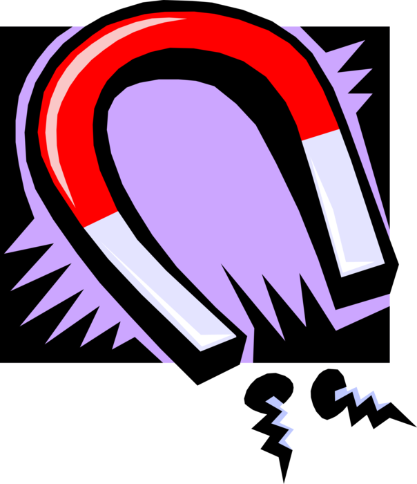 Vector Magnet Magnetic Clipart (604x700), Png Download