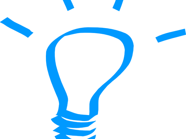 Light Blue Clipart Lightbulb - Png Download (640x480), Png Download