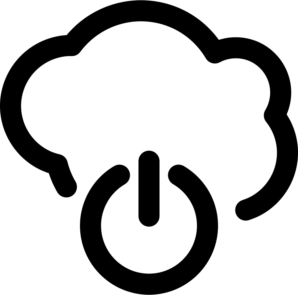 Power Sign On Cloud Comments Clipart (980x970), Png Download