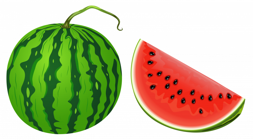 Watermelon Png Vector Clipart Image High Transparent Png (817x453), Png Download