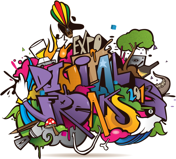 Digital Freaks On Behance Clipart (600x562), Png Download