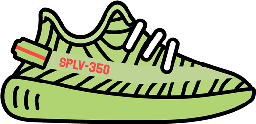 Yeezy 350 Frozen Yellow Clipart (618x618), Png Download