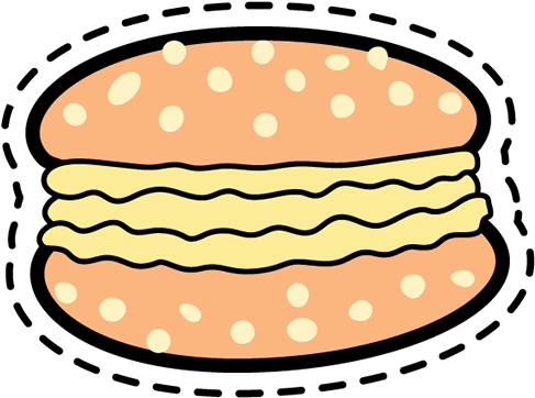 Burger Patch Clipart (618x618), Png Download