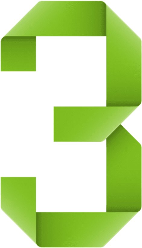 Download Ribbon Number Three Transparent Clipart Png (480x840), Png Download