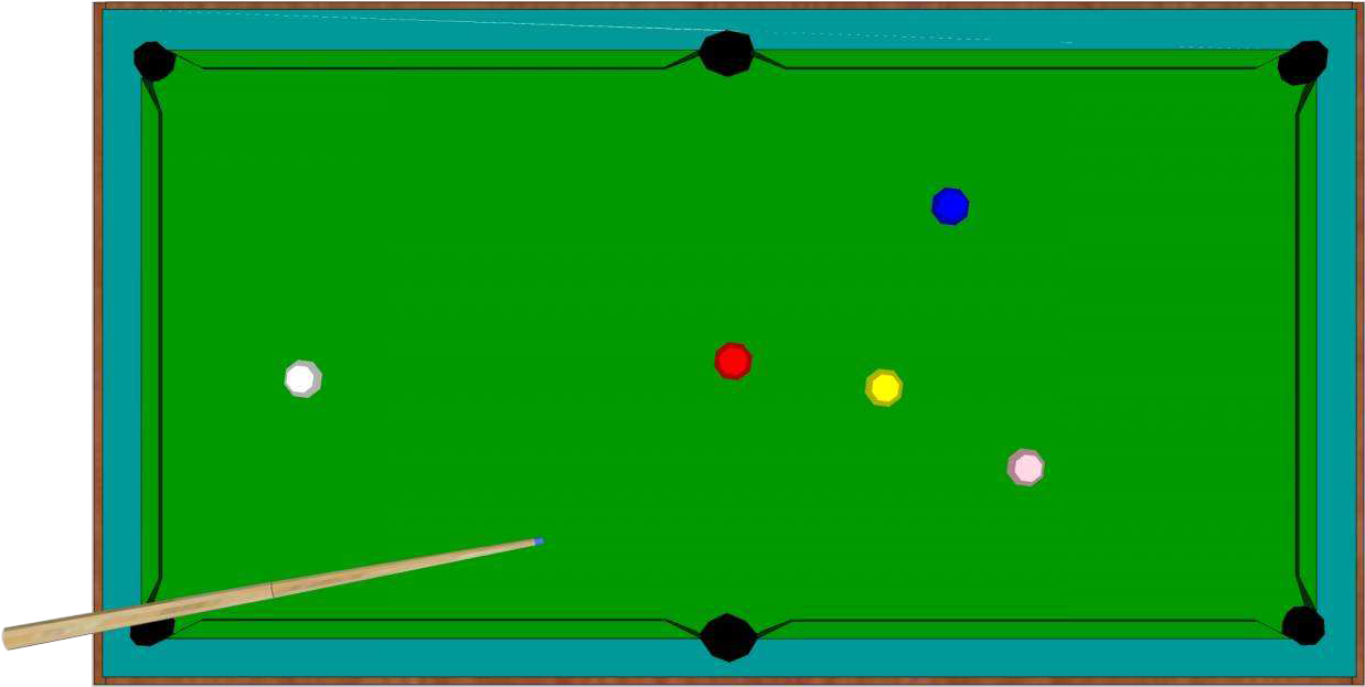English Nine Ball Blackball Eight Billiard Table Clipart Full Size