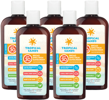 Tropical Sands Mineral Sunscreen Family Pack Clipart (600x600), Png Download