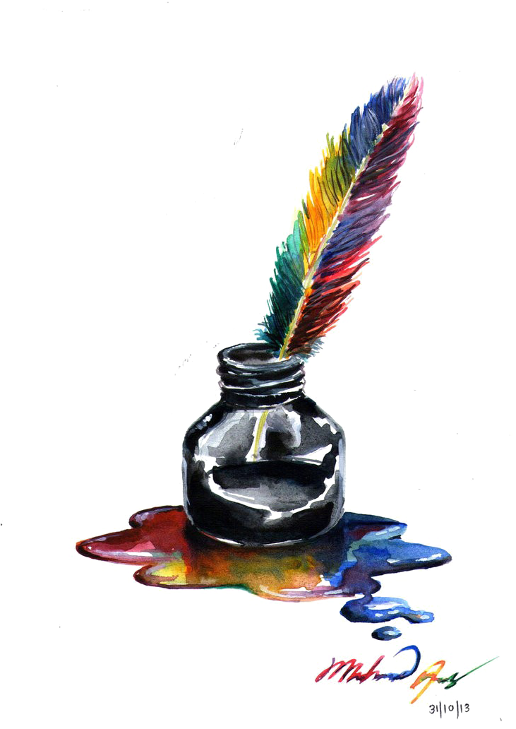 Ink Pot Png Hd Background Images, Ink, Picture Backdrops, Clipart (737x1085), Png Download