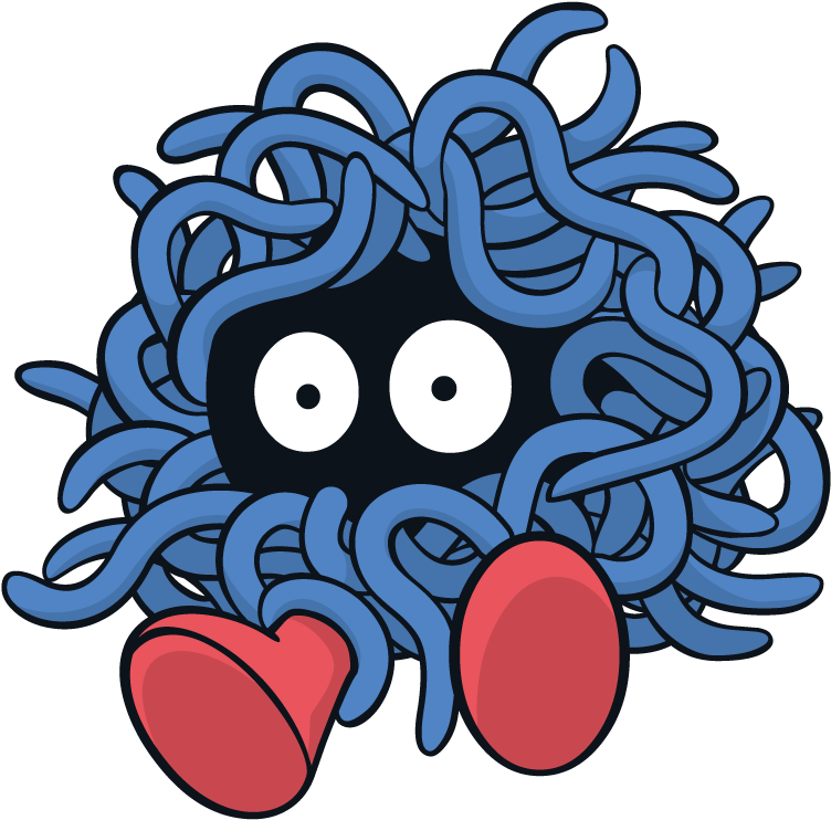 Tangela Pokemon Character Vector Art Clipart (800x800), Png Download