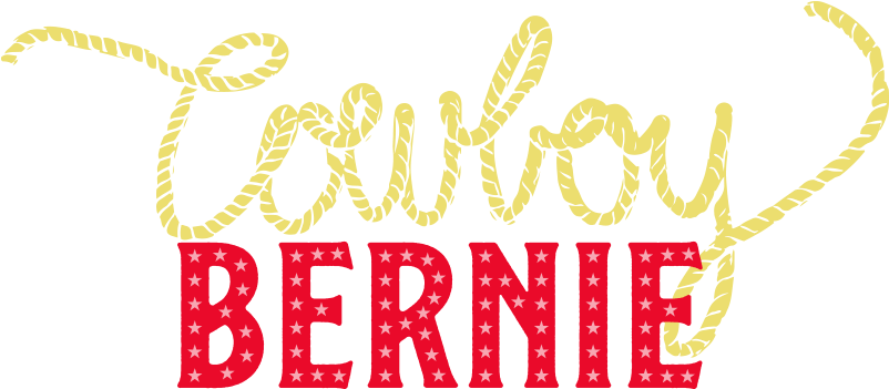 Cbc Cowboy Bernie Title Clipart (825x383), Png Download