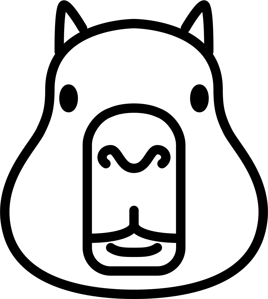 Capybara Head Comments Clipart (878x981), Png Download