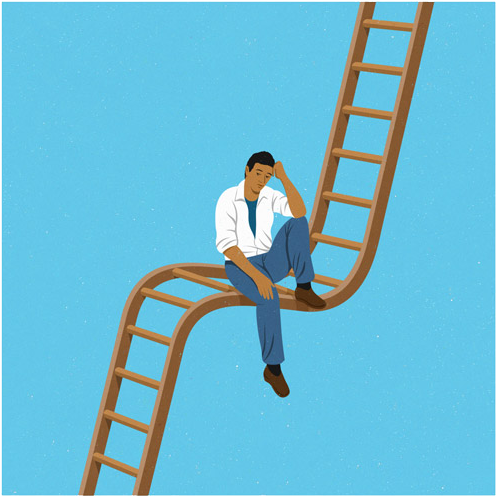 Man On Ladder Illustration Clipart (700x520), Png Download