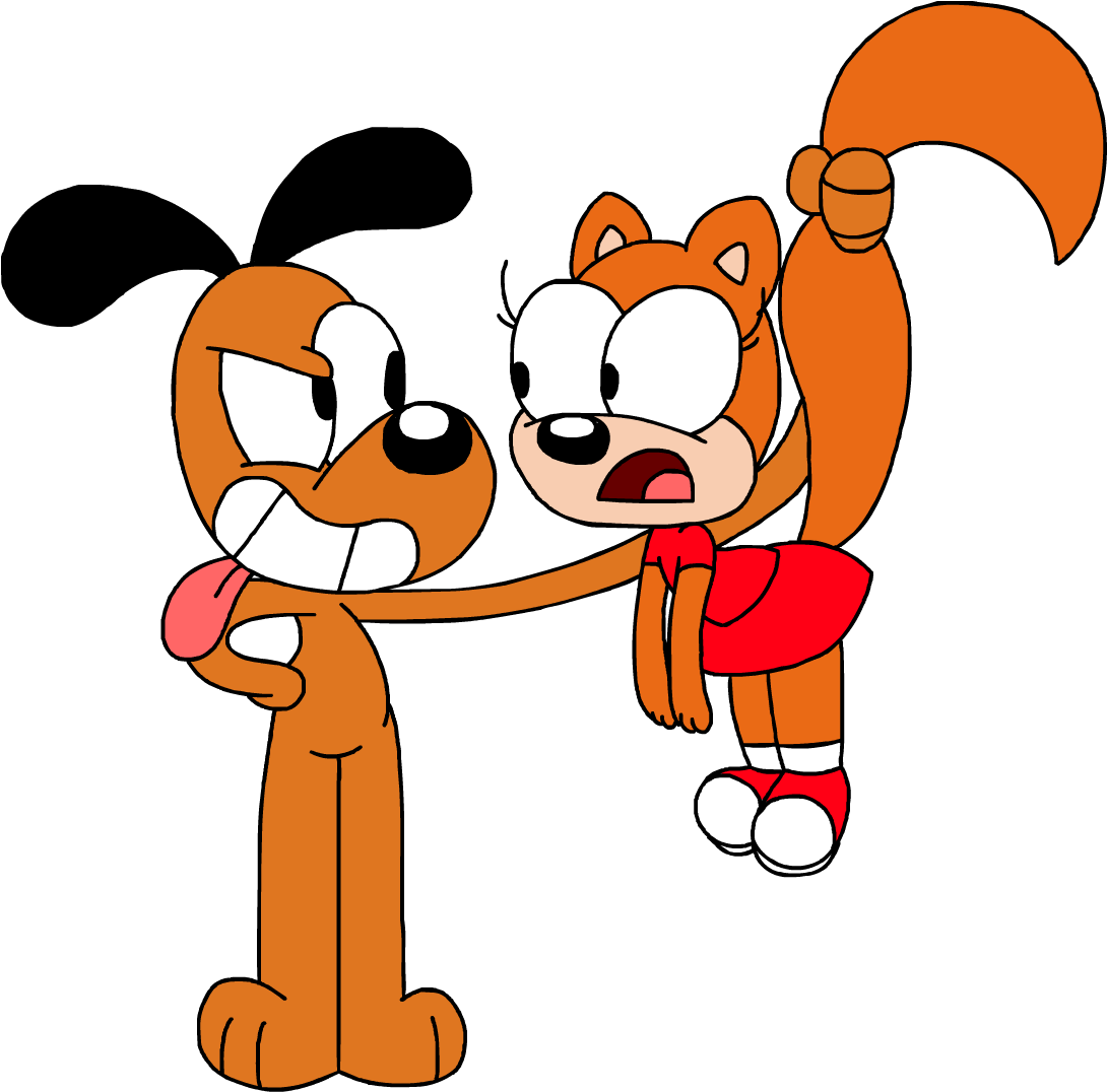 Dog And Squirrel Clipart (1100x1080), Png Download